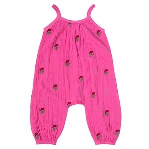 Pink Chicken Pink Floral Kids One Piece